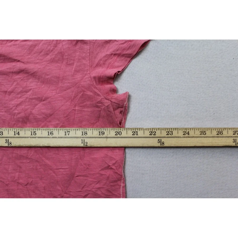 Merona V-Neck Tee Women Double Extra Large Pink Excellent Slub Knit Cotton